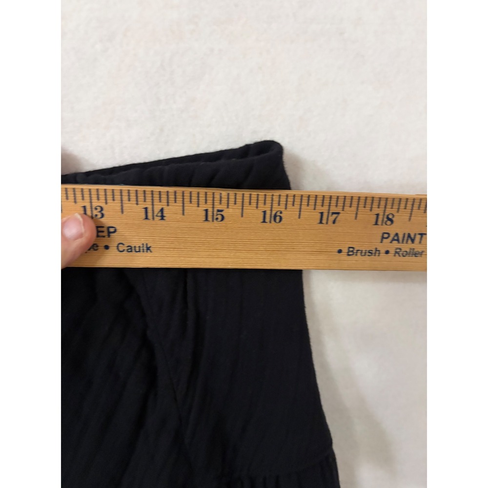CP Shades Black Rayon Sleeveless Button Tunic Dress Small Made in USA Effortless - Picture 8 of 9